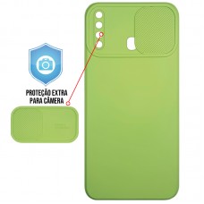 Capa para Samsung Galaxy A21 - Emborrachada Cam Protector Verde Abacate